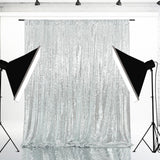 Eternal Beauty Silver Sequin Backdrop, 6x8 Ft Glitter Background Curtains for Shimmer Photography Party Wedding Birthday Back Dr