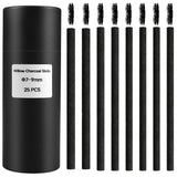 MyLifeUNIT Drawing Charcoal Sticks, 25 Pcs Sketch Charcoal Bar Pencils (79 mm Dia)