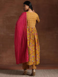 Libas Women'S Cotton Kurta Set (27394_Yellow Yellow Xl