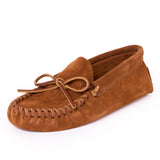 Minnetonka Men's Leather Laced Soft Leather Sole Brown Moccasin 6.5 M