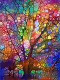 GMETNIC The Tree of Life Diamond Painting Kits, Diamond Art Kits for Adults 5d Diamond Painting for Beginners, Abstract Art Wall