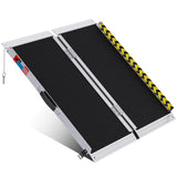 WHALEMOTOR Portable Wheelchair Ramp 3FT, Anti-Slip Aluminum Folding Portable Ramp, Wheelchair Ramps for Home, Weight Capacity Up