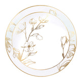 PLASTICPRO 80 Piece Combo Plates Set includes 40-7'' inch Plates & 40-10'' inch Plate White Plastic Floral Design Party Plates W