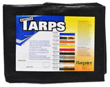 8 Ft. X 10 Ft. Heavy Duty 6 Oz. Black Poly Tarp 1112 Mil Thick
