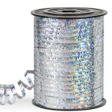 Vispad Silver Curling Ribbon, 500 Yard Shiny Metallic Curly Gift Ribbon for Wrapping, Balloons, Flowers