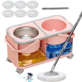 Wodemom EasyRinse Mop Bucket Gen 2, Clean/Dirty Water Separation,Pink