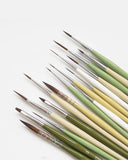 Stationerie Shop Wise Wood Professional Artist Miniliners Synthetic Detail Paint Brushes Set With Storage Case, 16 Pieces, Mixed