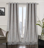 Always4U Soft Velvet Curtains 108 Inch Length Long Luxury Bedroom Curtains Gold Foil Print Window Curtains For Living Room Set O