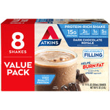 Atkins Gluten Free Protein-Rich Shake, Dark Chocolate Royale, Keto-Friendly, 8 Count (Pack of 1)