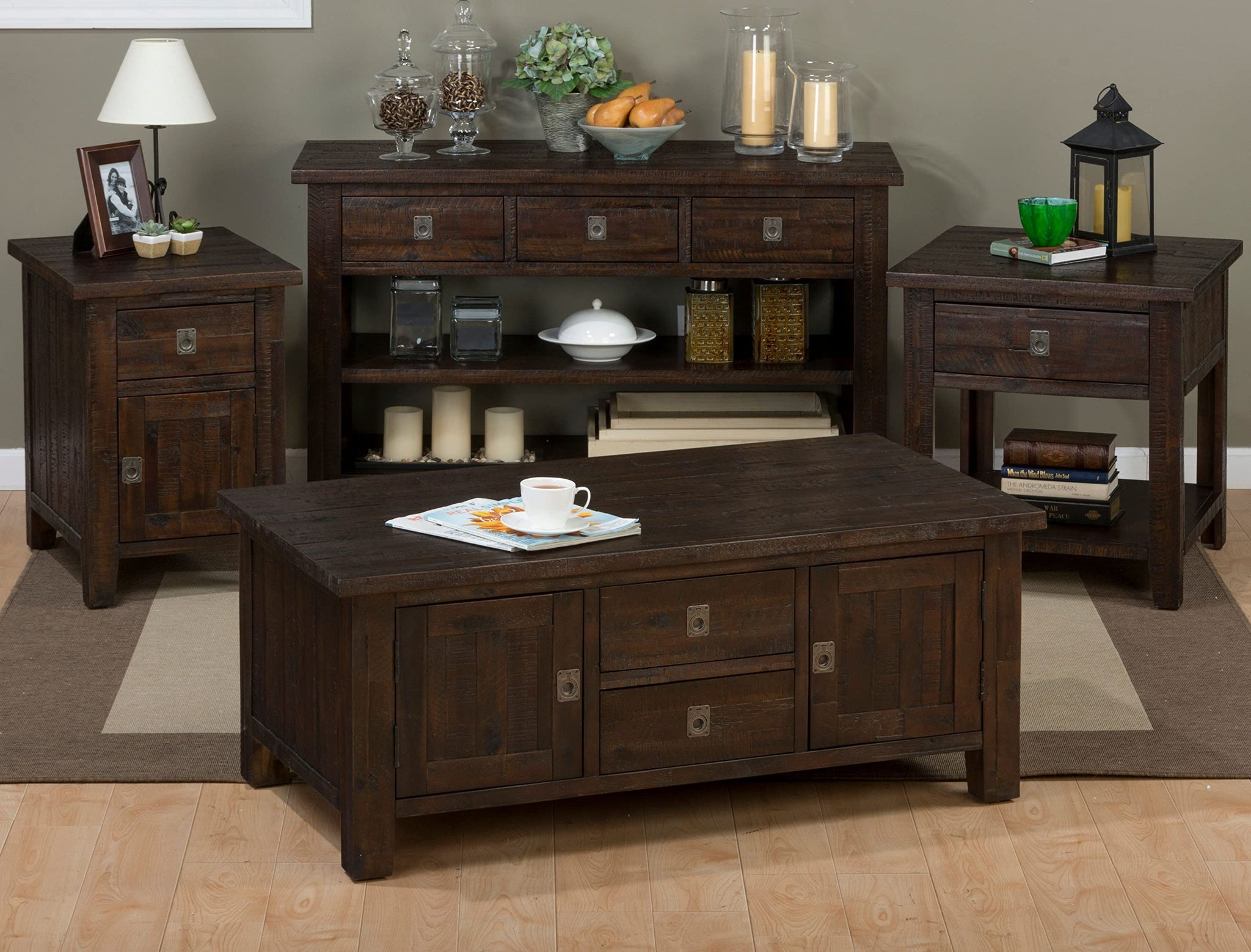 Jofran: 704-3, Kona Grove, Square End Table, 24 W X 24 D X 25 H, Deep Chocolate Finish, (Set Of 1)