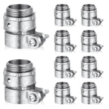 Yaocom 10 Pack Squeeze Connector 3/4-inch Conduit Fittings (FMC) Flex Metal Squeeze Box Cable Connectors for PVC Electrical Cond