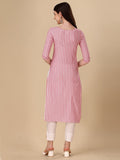 Wedani Women'S Cotton Round Neck Casual Wear Straight Kurta (Krt506) Dark Pink,Dark Pink,S,Cotton,A-Line,