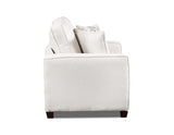 American Furniture Classics Relay Linen Loveseat With Two Throw Pillows Sofas, Soft Washed Cream Tweed
