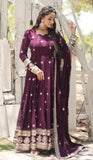Wedani Faux Georgette With Embroidered Work Anarkali Set For Women (In Alpha Xl Regular Wine),WINE,XL,Georgette,Anarkali,
