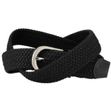 Pinkit Stretchable Braided Belt For Women/Ladies/Girls (Fits Waist Size 24 To 30) Black Colour (Pack Of 1)