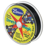 Stretch MagicStretch Magic Bead & Jewelry Cord - Strong & Stretchy, Easy to Knot - Black Color - 0.7mm diameter - 25-meter (82 f