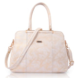 Adisa Two Tone Handbag 3 Compartments Shoulder Bag For Women And Girls With Sling Belt (Ad4084-Cre),Off White,,B0F6WFX7KB