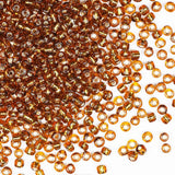 Bulk Seed Beads 200 Grams About 3380pcs, 4mm 6/0 Brown Glass Craft for Making Earrings, Bracelets, Pendants, Waist Jewelry,DIY H