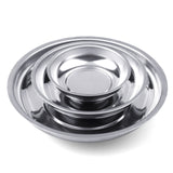 HORUSDY Magnetic Tray | 3-Piece | Round Magnetic Parts Tray | 3 Inch 4 Inch 6 Inch Magnetic Tray for Mechanic's | Stainless Stee