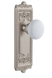 Grandeur 822067, Single Dummy, Satin Nickel Windsor Plate with Hyde Park Knob