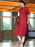 Libas Women'S Silk Regular Kurta (29268_Red Red 2Xl