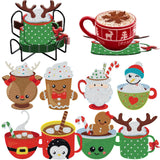 Denylo Pro 8 Pcs Diamond Art Painting Coasters Kits with Holder DIY Coffee Cup Coasters for Adults