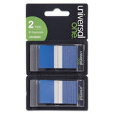 Universal 99002 Page Flags, Blue, 50 Flags/Dispenser, 2 Dispensers/Pack