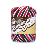 Lily Sugar N Cream The Original Ombre Yarn, 2oz, Gauge 4 Medium, 100% Cotton, Red White Blue - Machine Wash & Dry