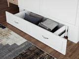 Raleigh Queen Murphy Bed Chest In White