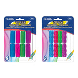 BAZIC Assorted Color Gel Pencil Grip Pen Grip, Finger Grip Pencil Holder, Style May Vary (8/Pack), Pack of 1