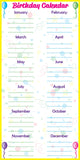 Flipside Products Frameworks LowTac Vertical Birthday Calendar, 48 x 24 (90703)