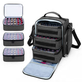 BAFASO Nail Polish Organizer Holds 72 Bottles (15ml - 0.5 fl.oz), Large Nail Polish Case with 3 Removable Pouches and Multiple S