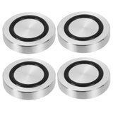 uxcell M8 Thread 40mm / 1.6 Dia 8mm Thick Aluminum Circle Disc Glass Top Adapter 4pcs Round Solid Table Feet Pad Plate Hardware 