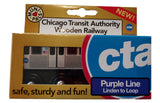 MUNI PALS Munipals Chicago Transit Authority Wooden Railway Purple Line-Child Safe and Tested Wood Toy Train