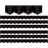 Teacher Created Resources Modern Farmhouse Black Pennants Die-Cut Border Trim, 35 Feet, 6 Packs