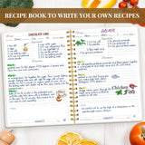 LuBudingJoy Blank Recipe Book to Write in Your Own Recipes. Sprial Hardcover Blank Cookbook, Recipe Journal Hold 150 Recipes(Pea