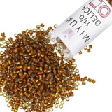 Miyuki Delica Seed Beads - Size 11/0 (1.6 mm), DB1681, Silver-Lined Glazed Dark Saffron, 7.2 g, Approx. 1440 Beads, Made in Japa