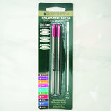Monteverde Ballpoint Refill to Fit Cross Ballpoint Pens, Medium Point, Soft Roll, Pink, 2 per Pack (C132PK)