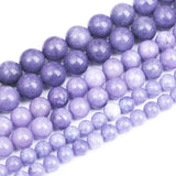 Lavender Purple Chalcedony Natural Stone Beads Gems Round Loose Beads Jewelry Making DIY Bracelet Necklace Accessory 1 Strand 45