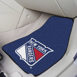 Fanmats 10473 Nhl New York Rangers Front Row Nylon Carpet Car Mat - 2 Piece