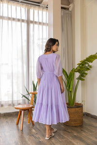 Anni Designer Women Rayon Blend Regular Fit Embroidered Anarkali Kurta (Talipara Purple-Vks01_S_Purple_Small),Purple,S,Rayon Viscose,Anarkali,