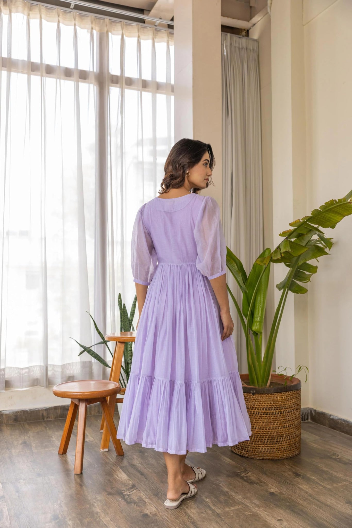 Anni Designer Women Vicose Rayon Regular Fit Embroidered Anarkali Kurta (Talipara Purple-Vks01_L_Purple_Large),Purple,L,Vicose Rayon,Anarkali,