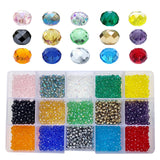 chengmu 4mm Rondelle Glass Beads for Jewelry Making, Faceted Briolette Crystal Spacer Beads for Bracelets Necklaces Earring, 160