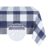 Romanstile Rectangle Plastic Tablecloth, 100% Waterproof Oil-Proof Checkered PVC Table Cloths, Heavy Duty Vinyl Table Covers for
