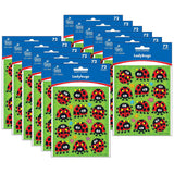 Carson Dellosa CD-168028-12 Ladybugs Shape Stickers - 72 Per Pack - Pack of 12