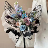 40x Butterfly Flower Wrapping Paper for Holiday Thanksgiving Valentines Day silver