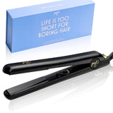 PYT 1.25Professional Ceramic Hair Straightener - Negative Ion Flat Iron for Frizz-Free Shine, Adjustable Temperature, Dual V