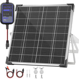 Voltset Solar Panel Kit 20W 12V with MPPT Controller, Solar Battery Trickle Charger Maintainer, Waterproof Solar Panel with Adju