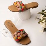 Shoetopia Women And Tan Girls Flat Sandal-Eu40,Tan,7,B09SZKS7PP
