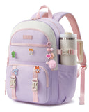 LOVEVOOK Cute School Backpack for Girls Ages 814, Lightweight Bookbag with Cartoon Charms & Pins, Back to School Backpack for E